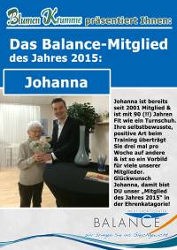 Mitglied des Jahres - Johanna