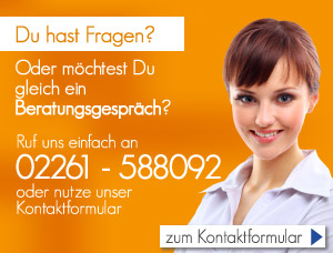 Nimm Kontakt zu uns auf! Ruf uns an unter 02261-588092 oder nutze das Kontaktformular.